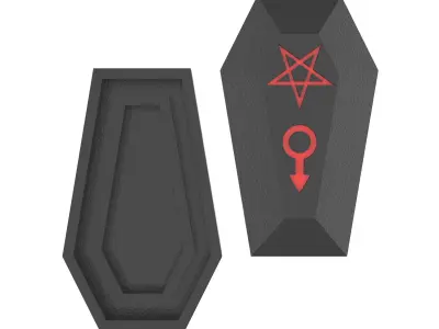 Coffin  Pillbox Free 3D print model