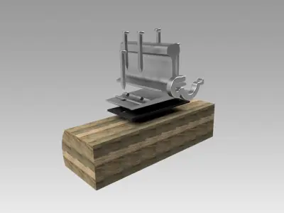 Rail fastening D-65 3D model