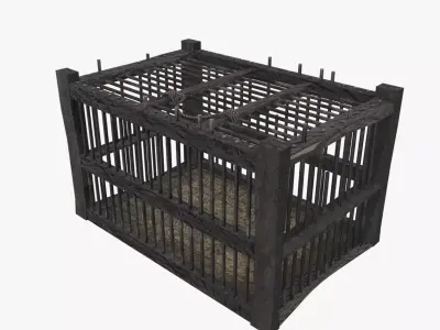 Medieval Cage Low-poly 3D model
