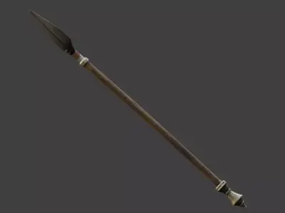 Viking Spear 3D Model v03 Low-poly 3D model