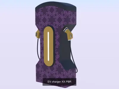 EV chargers PBR II 3D Model Pack