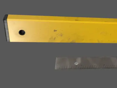 spirit level ruler Low-poly 3D model
