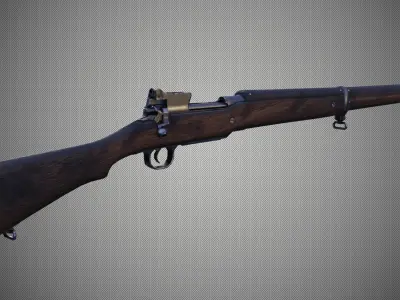 Enfield pattern 1914 rifle Low-poly 3D model