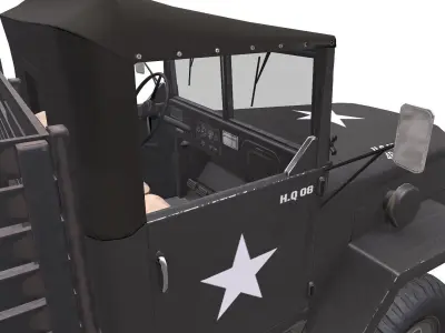 M35 Military Cargo Truck Low-poly PBR Low-poly 3D model