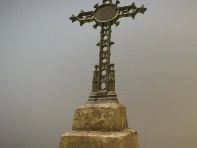 6x Grave crypt and crosses - cemetery colection Low-poly 3D model