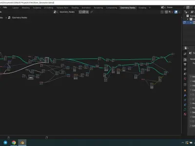 Procedural River Generator 3D model