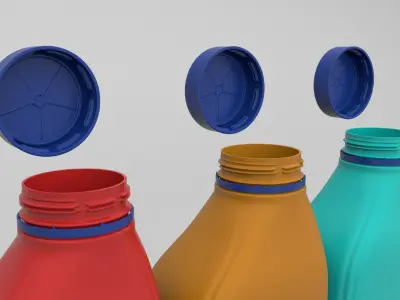 Bottle plastic plate 3D model