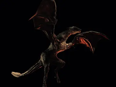 DragonWyvern Low-poly 3D model