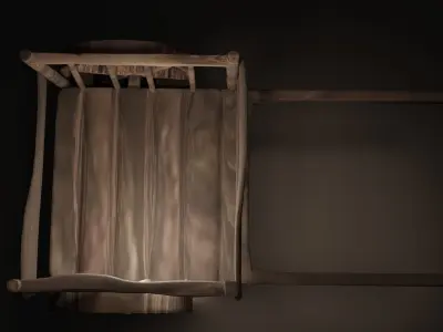 3D Carriage wooden cart Free 3D model
