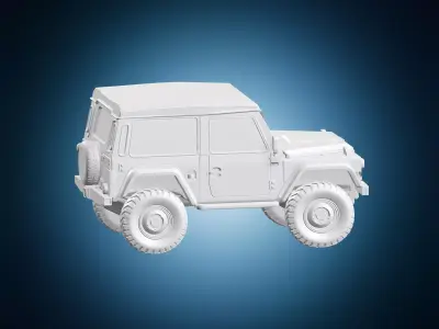 Rugged All-Terrain Utility Vehicle 3D print model