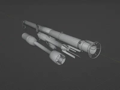 M1 Bazooka Low-poly 3D model