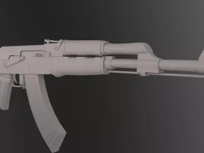 Weapon Rifle Kalashnikov AK-47 3D model