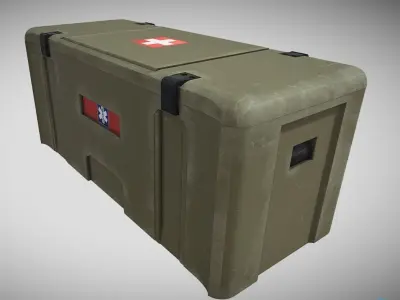 Medical Storage Box Low-poly 3D model