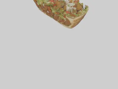 Falafel gyro model Low-poly 3D model