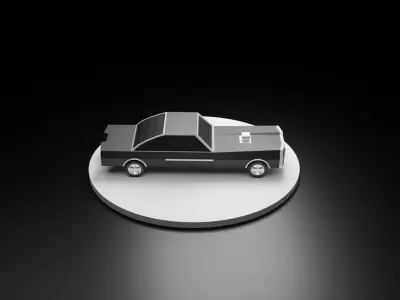 Low Poly Classic Racing Car Free low-poly 3D model