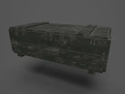 Military Boxes Low-poly 3D model purchase