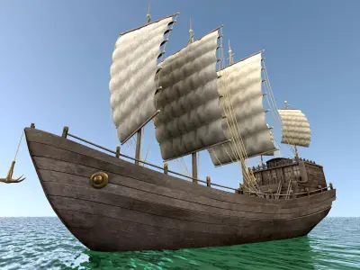 sailing boat 3D model purchase