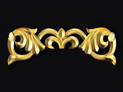 Central decor ornament for furniture Free 3D model 17