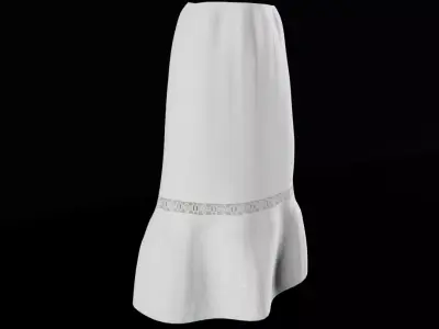 1890s Petticoat Low-poly 3D model