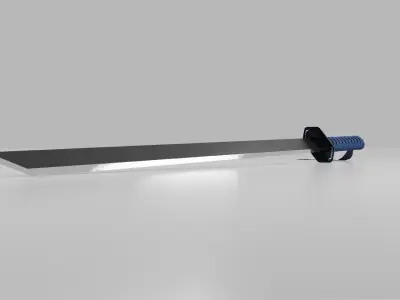 Ninjato or katana as from Teenage Mutant Ninja Turtles Low-poly 3D model