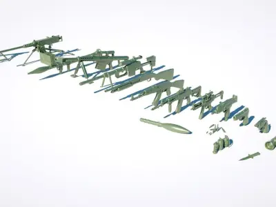 Military equipment 3D print model
