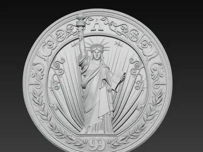 Statue of Liberty Relief - Artistic American Symbol Sculpture 3D 3D print model