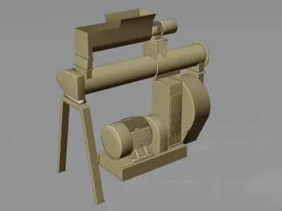 Pellet Sanitization Machine Low-poly 3D model