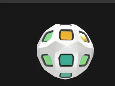 Geometric Sci-Fi Shape - Futuristic 3D Model for Games Low-poly 3D model