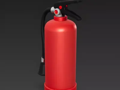 Stylized Red Fire Extinguisher 3D Model 3D Model Low-poly 3D model