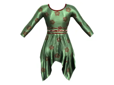 Historic Willow Dress Low-poly 3D model