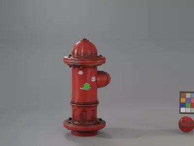Hydrant Game Ready Low-poly 3D model
