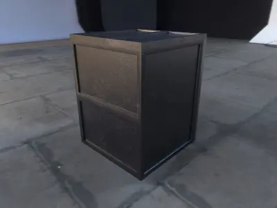 Antique Iron Safe 3D model buy