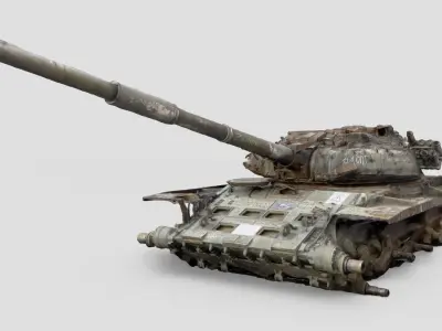 Russian T-72 tank destroyed by Ukrainian army 3D model purchase