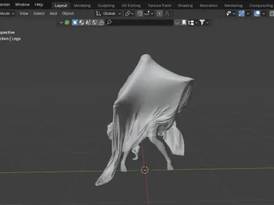 3 Free Ghost Models - High Poly - Free Commercial Use Free 3D model