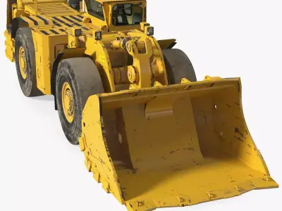 Mining Loader Dirty Rigged for Maya 3D model