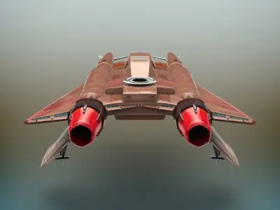 Sci-Fi Fighter plane 3D model