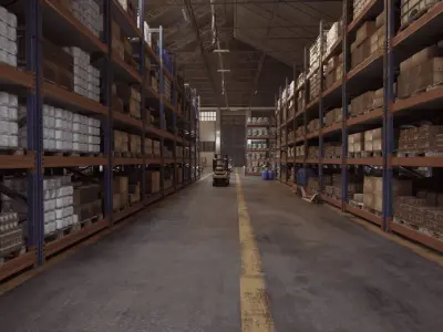 The Industrial-Grade Warehouse 3D Asset Pack 3D model