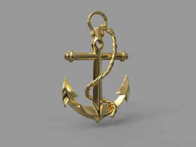 Anchor silver 3D model