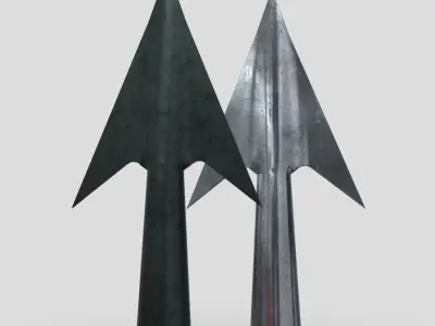 Arrowhead 2 two arrows in shape of Low-poly 3D model