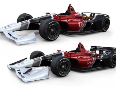 IndyCar Honda Road Course Super Speedway 2018 3D model