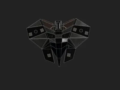 Spaceship star wars Low-poly 3D model