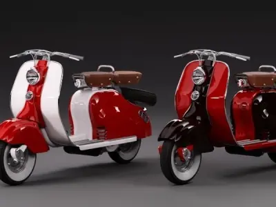 Lambretta 125 LD 3D model