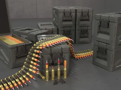 20mm Medium caliber rounds 3D model