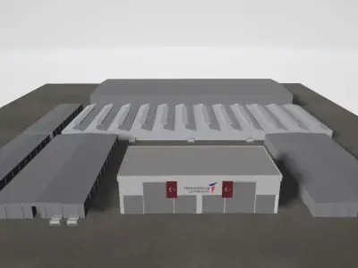 TAI - TUSAS FACTORY BUILDING  3D model