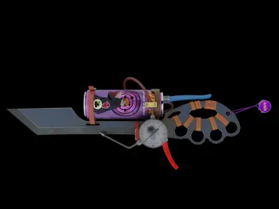 Soda Can Dagger Low-poly 3D model