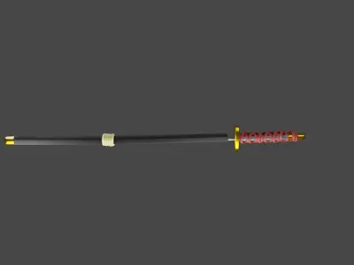 Japanese Katana case Low-poly 3D model