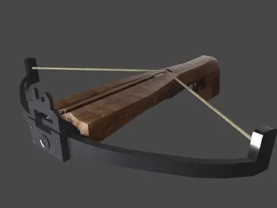 Crossbow And Arrow Free low-poly 3D model