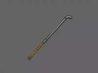 PBR Pipe Weapon V1d Low-poly 3D model