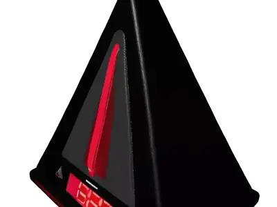 Futuristic Pyramid Digital Alarm Clock 3D model
