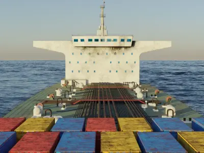  Oil Tanker ship Low-poly 3D model